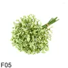 Decoratieve bloemen 12 stks BABYSBREATH TAK ARTICIAAL BLOEM VAK PLANTEN Plastic boeket Geschenk Huiskamer El Tafel Decor Wedding Party