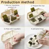 Bento Boxes 1 piece of 6-grid triangular rice and vegetable roll box mold Q240427