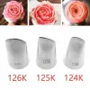 Molds#124k#125k#126k Austin Rose Bloemblaadjes Roestvrij staal Icing Piping Nozzles Fondant Cake Decoreren Bakgereedschap Bakware