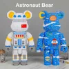 Transformation Toys Robots Childrens Toy Cartoon Mini Love Violent Bear Brick Model With Light DIY Building Block Mini Brick Christmas Giftl2404