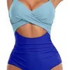 One Piece Swimsuit for Women in Large Size, New Multi-color Solid Color Bikini, Sexy Backless