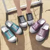 Fitness Shoes Canvas Mulheres 2024 Primavera e Aummer Feminino Casual Casual sem o salto meio apoiar um pedal preguiçoso