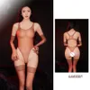 Damskie stroje kąpielowe kobiety seksowne olej bodysuit błyszczącego widocznego bikini bielizny wysoko cięty