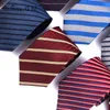 100 jedwabnych wiązań szyi dla mężczyzn Fashion Classic Jacquard Striped For Man Red Blue Burvy Recię