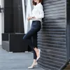 Women's Pants Navy Blue Suit For Women 2024 Spring And Autumn Temperament Split Professional Cropped Ankle-Tied Trousers Casual Work Pan