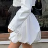 Korean Fashion White Mini jupe femme Spring Summer Streetwear Simple High Waist A-Line Faldas Vintage Casual Short Jirts 240419