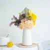 Decorative Flowers Dry Pampas Grass Hydrangea Forever Rose Tail Natural Dried Flower Bouquet Weddings Arrangement Home Room Table