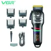 Trimmer de cheveux VGR CORDE CHARBE CHARGE DE CHARGE AFFICHED LED ÉLECTRIQUE ELECTRICAL RALAVER MENSE Q240427