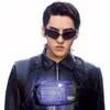 Gafas de sol Wu Yifan Rivet Robot femenino Ins Net Celebridades Decoración de maquillaje Trendy Y2K Play Hip-Hop Glasias a prueba de viento masculina