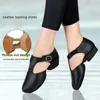 Dance Shoes Genuine Leather Jazz For Women Girls T Strap Ballet Lyrical Dancing Shoe Teacher Sandal Excercise