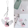 Keychains Stractures de téléphone de guitare rose réglable élégant Longe de téléphone portable BAM COME