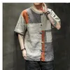 Herren lässige Hemden Chinesisches Hemd im chinesischen Stil Baumwolle Tang Anzug Hanfu Retro Farbblock Patchwork Kleidung Harajuku Top Männer Kleidung 5xl