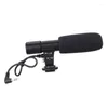 Mikrofoner 3,5 mm Universal Microphone Extern Stereo Mic Camcorders MIC-01 SLR Camera-tillbehör för DSLR Dropship