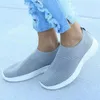 Casual Shoes 2024 Fashion Sneakers For Women Vulcanize Comfortable Slip On Sock Ladies Flat