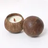 Świece uchwyt kokosowy Holder Candlestick Naturalny organizator biurka miski (bez świec) wystrój domu