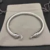 luxury bracelet cable bracelets DY pulsera designer jewelry women men silver gold Pearl head X shaped cuff Bracelet david Y jewelrys christmas gift 5MM