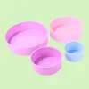 Moules 4 6 8 10 pouces Moule de forme ronde Silicone Small Cake Baking Pan Mousse Fondant Moule de cylindre pour la gelée de desserts à pâtisserie