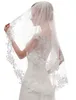 Bijoux de cheveux de mariage Femmes courts à 2 niveaux Veille de mariée de mariage avec peigne 75 cm