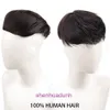 Perücke Stück für Männer drei Kartenstil echte Hair Patch Perücke 18 * 16 cm atmungsaktives inneres Mesh