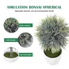 Decorative Flowers Artificial Spherical Potted Plant Faux Mini Plants House Boxwood Balls Fake Bonsai Decor