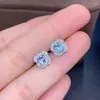 Pendientes de semental KJJEAXCMY Joyería fina 925 Silver Natural Aquamarine Girl Luxury Selling Support Test Estilo chino