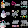 Moulds New Star Round Love Heart Lollipop Silicone Mold Chocolate Candy Cake Mould Birthday Cake Decorating Tool Bake Accessory Supply