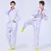 Produkty White Taekwondo Mundur Suit z paskiem dla dzieci, elastyczny pas, trening sportowy, fitness, sprzęt do siłowni