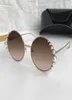 Luxo 0295 Sunglasses Brand Designer Charming With Pearl Woman Fashion Round Glasses Sun Glasses Proteção UV de alta qualidade com 1932282 original