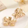 Boucles d'oreilles plissées irrégulières de tendance métallique exagérée pour les femmes avec tempérament rétro et boucles d'oreilles minimalistes AB204