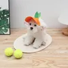 Hundekleidung 2024 Haustierhut Mode orange Form niedliche Hüte mit Ohrlöchern Sonnenschutzzubehör für kleine Hunde