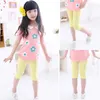 Trousers 3-10 Year Old Girl Knee Length Childrens Fifth Pant Candy Color Childrens Tailored Clothes Spring/Summer Full Match Bottom LegsL2404