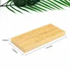 Ryggsäck naturliga bambu tvål diskar bricka hållare förvaring rack platta lådan bärbar badrum maträtt