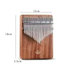 Tastiere 21/17 Chiave Kalimba Acacia Walnut Curly Figura tastiera Piano Piano Kalimba Strumenti musicali con accessori