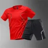 Fashion Summer Mens Breathable Tennis Sports Costume Casual Outdoor Sportswear Womens Badminton T-shirt Loose Running Clothing Set 240422