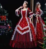 Sukienki imprezowe Wino Red Wedding | Ustarzeni w stylu urodzinowym suknie świąteczne odzież teatralna