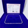 Niestandardowy 2 mm 3 mm 4 mm 5 mm 6,5 mm szerokość przełęcz Diamentowy Diamentowy srebrny s925 losowany biżuteria łańcuch tenisowy moissanite