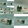 Band Rings Ring Bright Square Emerald Engagement Womens Gold Luxury Zircon Green Wedding Party Gift Fashion Jewelry Drop Delivery Dhysm
