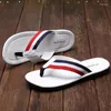 Slippers Oraqwlj Men Flip Flops Luxury Fashion Leather 2024 Handmade Outdoor Sandals Classic Designer Slipers White