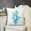 Cuscino aquamarine corallo throw Natale per il set di divani a quadri domestici