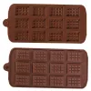 Moulds 12 Gird Chocolate Silicone Molds Fondant Waffles Baking Mould Candy Cake Biscuit Making Tools Kitchen Baking Accessories