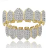 Hip Hop Iced Out CZ Mouth dents Grillz Grillz Grill Bottom Grill Set Men Women Vampire Grills