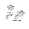 Paire de goujons 24k plaqués en or naissance de naissance CZ Gem Ear Helix Tragus Cartilage Boucles d'oreilles Piercing Professionnel pour la boucle d'oreille bijoux D240426