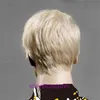 New fashion trend mens wig temperament short hair slanted bangs handsome head cover