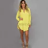 Summer Sexy V Neck Short Beach Dress Chiffon White Mini Loose Casual T Shirt Dress Plus Size Women Clothing K695