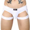 MUITAS PONTAS Mens Amarra a perna sexy boxer erótico preto vermelho branco algodão puro altear elástico gay gay bolsa bolsa de roupa íntima