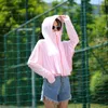 Women's Vests Outdoor Long Brimmed Ice Silk Sunscreen Suit For Summer Breathable Loose Coat With Hat Sunshade