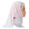 Bandanas Durag H041は、美しい花のイスラム教徒のヘッドスカーフとイスラムのヘッドスカーフ帽子をフィーチャーした2〜5歳の若い女の子に適したかわいいスカーフです240426