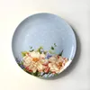 Borden 8 inch Bot China Dinnerware Bloemen Vintage Design Keramisch buffetgerecht Decoratief bord Porselein diner