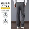 Pantalon pour hommes printemps automne couleur solide mode pantalon de survêtement de taille élastique man