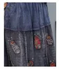 Jupes 2pcs Vintage Design Clothing Set Femmes Kit de robe d'été Restauration des pulls épissés et une jupe de taille en ligne deux pièces